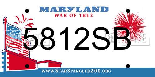 5812SB Maryland License Plate