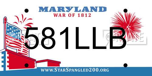 581LLB Maryland License Plate