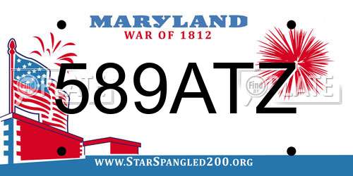 589ATZ Maryland License Plate