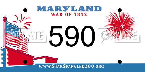 590 Maryland License Plate