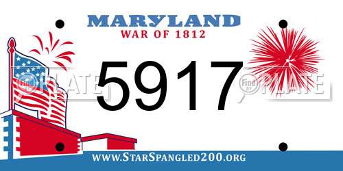 5917 Maryland License Plate