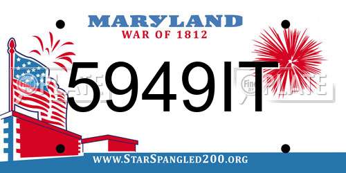 5949IT Maryland License Plate