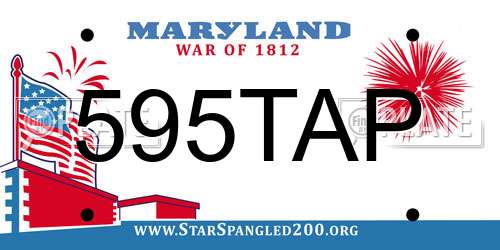 595TAP Maryland License Plate
