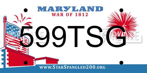 599TSG Maryland License Plate