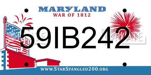 59IB242 Maryland License Plate