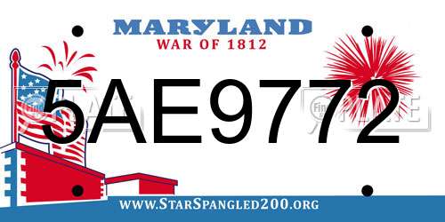5AE9772 Maryland License Plate