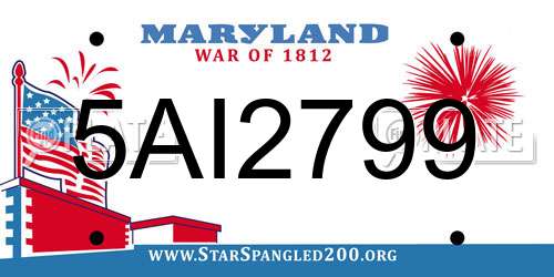 5AI2799 Maryland License Plate