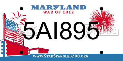 5AI895 Maryland License Plate