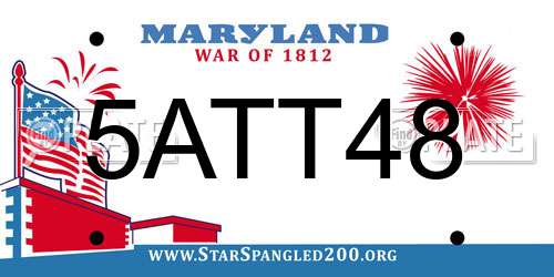5ATT48 Maryland License Plate