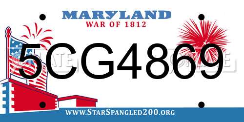 5CG4869 Maryland License Plate