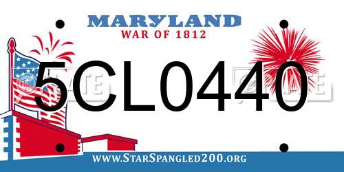 5CL0440 Maryland License Plate
