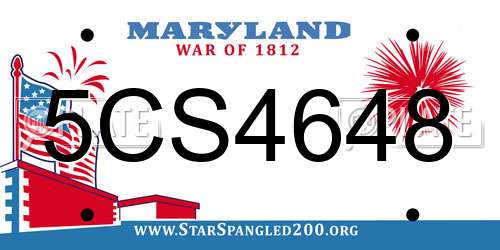 5CS4648 Maryland License Plate