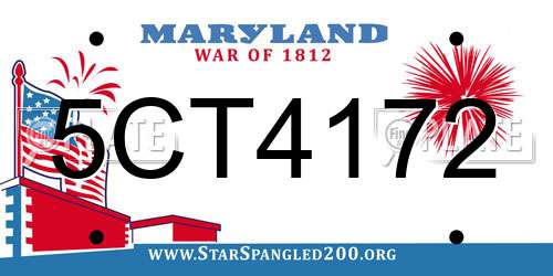 5CT4172 Maryland License Plate