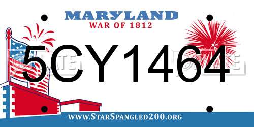5CY1464 Maryland License Plate