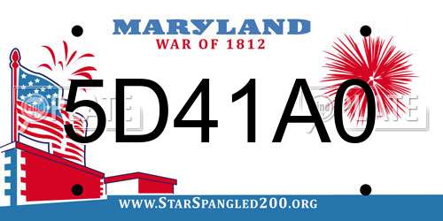 5D41A0 Maryland License Plate