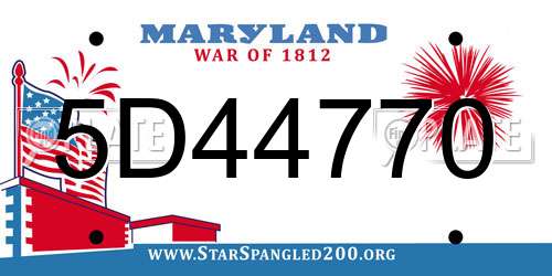 5D44770 Maryland License Plate