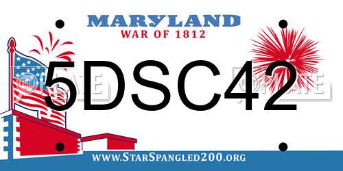 5DSC42 Maryland License Plate