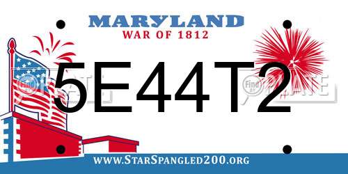 5E44T2 Maryland License Plate