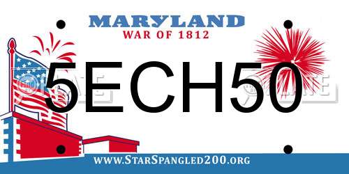 5ECH50 Maryland License Plate