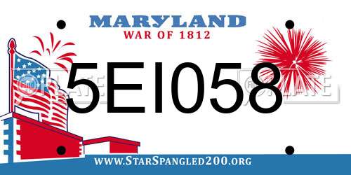 5EI058 Maryland License Plate