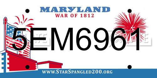 5EM6961 Maryland License Plate