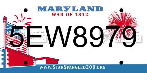 5EW8979 Maryland License Plate
