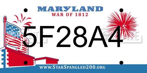 5F28A4 Maryland License Plate