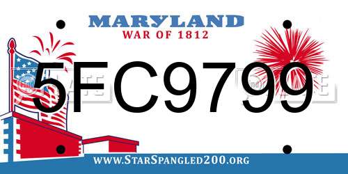5FC9799 Maryland License Plate