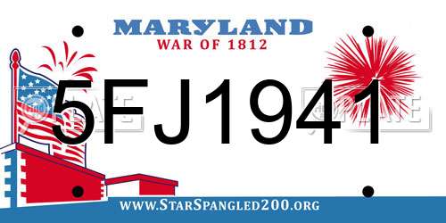 5FJ1941 Maryland License Plate