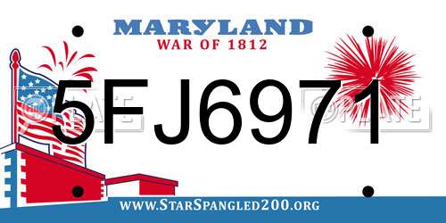 5FJ6971 Maryland License Plate