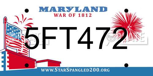 5FT472 Maryland License Plate