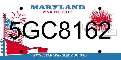 5GC8162 Maryland License Plate