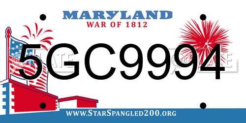 5GC9994 Maryland License Plate