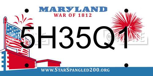 5H35Q1 Maryland License Plate
