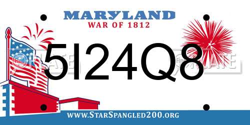 5I24Q8 Maryland License Plate