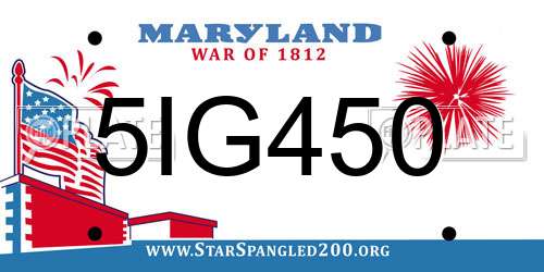 5IG450 Maryland License Plate