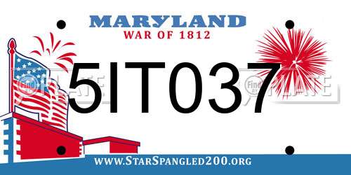 5IT037 Maryland License Plate
