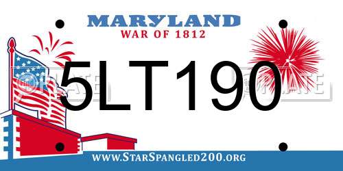 5LT190 Maryland License Plate