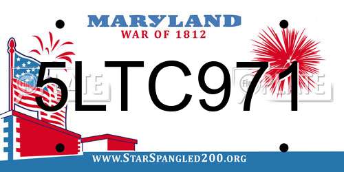 5LTC971 Maryland License Plate