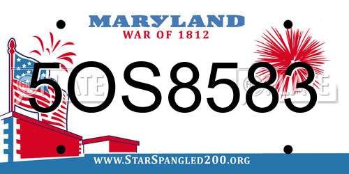 5OS8583 Maryland License Plate