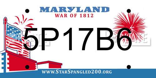 5P17B6 Maryland License Plate