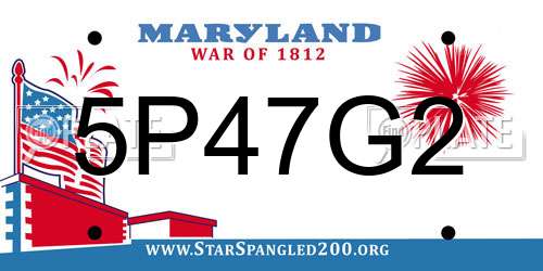 5P47G2 Maryland License Plate