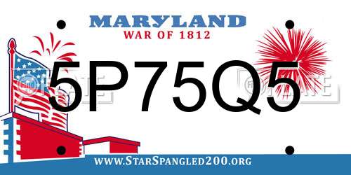 5P75Q5 Maryland License Plate
