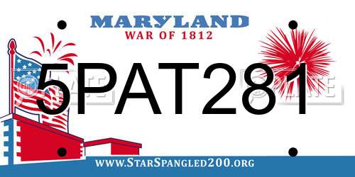 5PAT281 Maryland License Plate