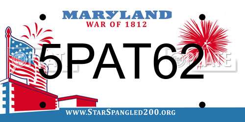 5PAT62 Maryland License Plate
