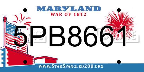 5PB8661 Maryland License Plate