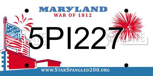 5PI227 Maryland License Plate