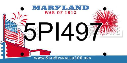 5PI497 Maryland License Plate