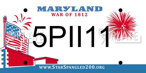 5PII11 Maryland License Plate
