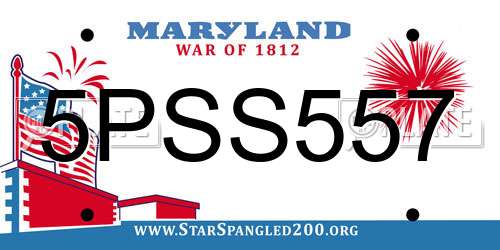 5PSS557 Maryland License Plate